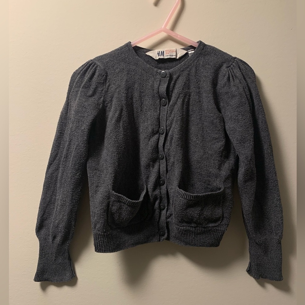 4-30$ H&M cardigan gray 1-2 years